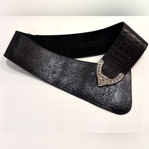 Leatherock Black Patent Leather Hip Belt #9605